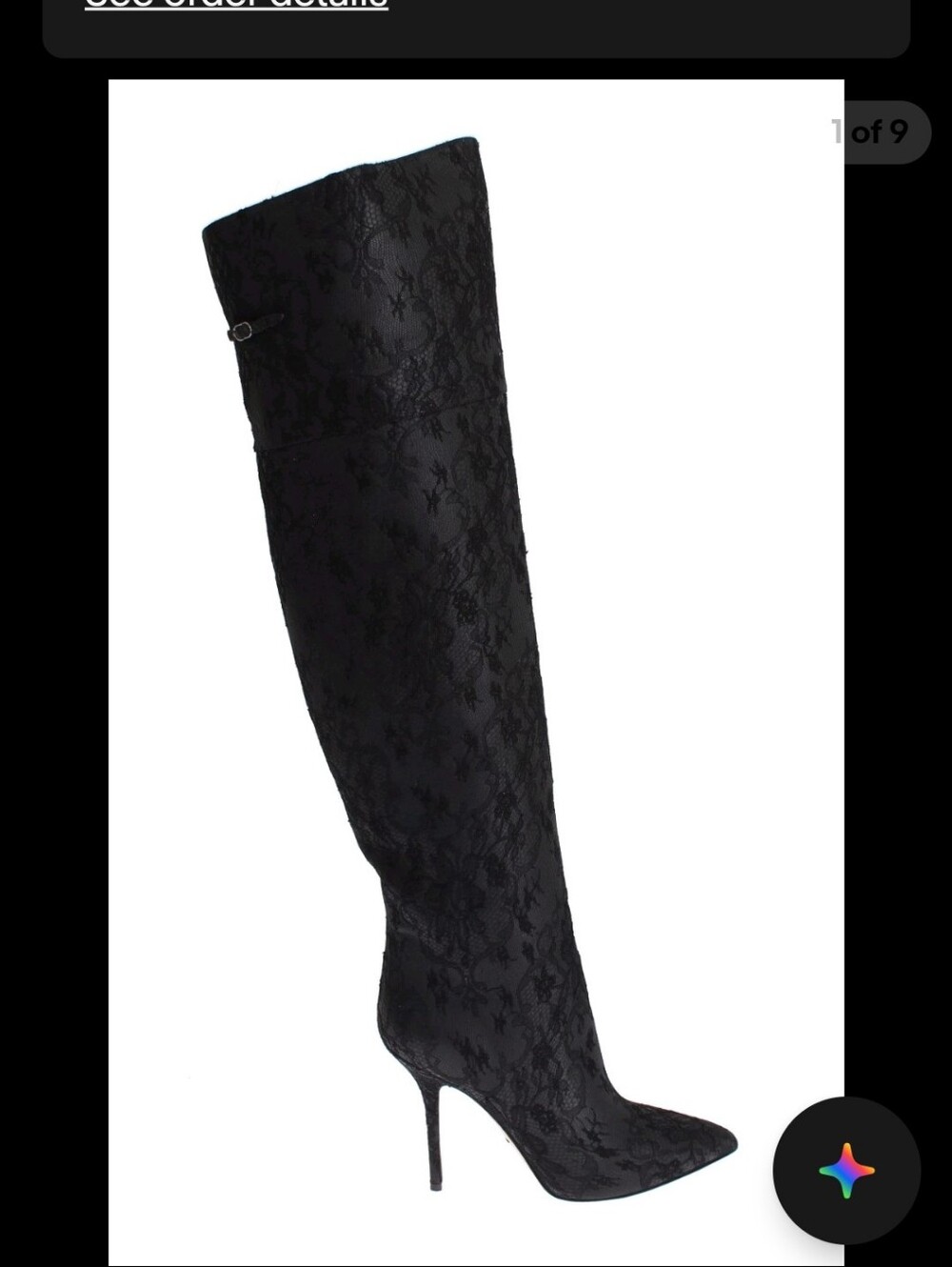 Dolce & Gabbana Black Lace Over The Knee Boots